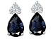 Jewelry : 2.27 cts Genuine Sapphire and Diamond Earrings - 14kt White or Yellow Gold
