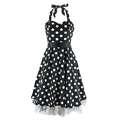 Produkt-Bild: Neckholder-Kleid DOTTED DRESS black/white