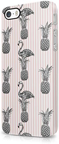 Tropical Pineapple Flamingo Birds Aloha Hawaii Pastel Print Pattern Tumblr Hard Plastic iPhone 5 / iPhone 5S Phone Case Cover