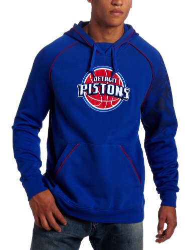 NBA Men's Detroit Pistons Hoops Pullover Hood (Blue, Medium)