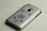 Apple iPhone Soft Polycarbonate Slim fit Case - Silver with Face Tattoo (Cozip Brand) Made in Korea