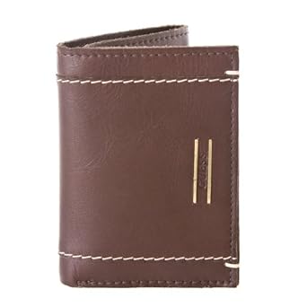 Guess Men's Kingsman Brown Trifold Wallet Guess Men's Kingsman Brown Trifold Wallet