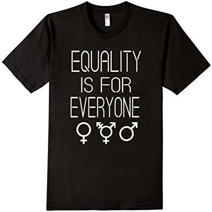 Men's Equality is For Everyone Transgender Rights T-Shirt Large Black