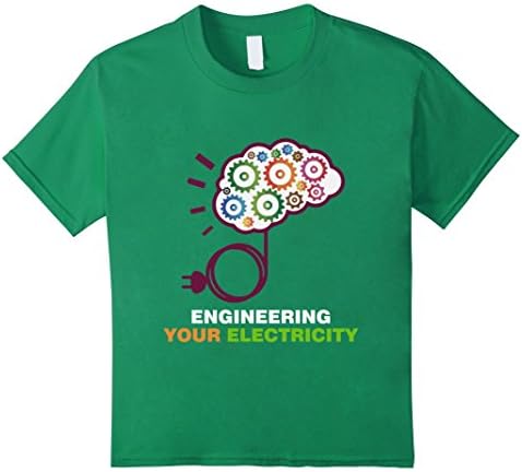 Kids Engineering your electricity, Electrical Engineer T-Shirt 4 Kelly Green