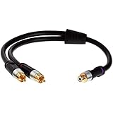 Mediabridge ULTRA Series RCA Y-Adapter (12 Inches) - 1-Female to 2-Male for Digital Audio or Subwoofer - (Part# CYA-2M1F-P )
