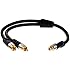 Mediabridge ULTRA Series RCA Y-Adapter (12 Inches) - 1-Female to 2-Male for Digital Audio or Subwoofer - (Part# CYA-2M1F-P )