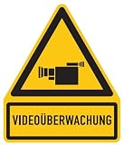 Produkt-Bild: Aluminium Schild Video&uuml;berwachung 237x200 mm gepr&auml;gt Warnschild Hinweisschild