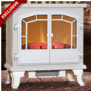 Comfort Smart Large Cream Freestanding Electric Stove with Remote Control - CS-26-GCRM Comfort Smart Large Cream Freestanding Electric Stove with Remote Control - CS-26-GCRM