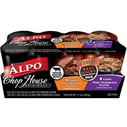 Alpo Chop House Originals Filet Mignon and Pork Tenderloin Meat Lover's Variety Pack Canned Dog Food