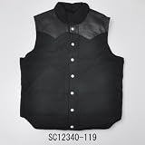 SUGAR CANE シュガーケーン　LEATHER YORK　ウエスタンダウンベスト シュガー