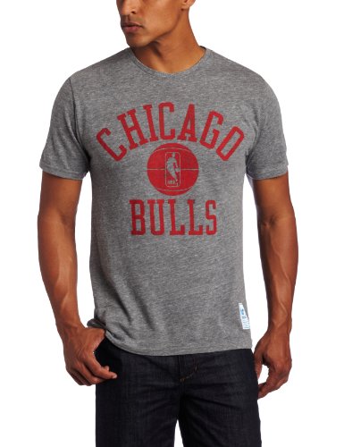 NBA Men's Chicago Bulls Scottie Pippen Originals Practice Name & Number Tri-Blend Short Sleeve Jersey Tee (Dark Grey Heather, Large)