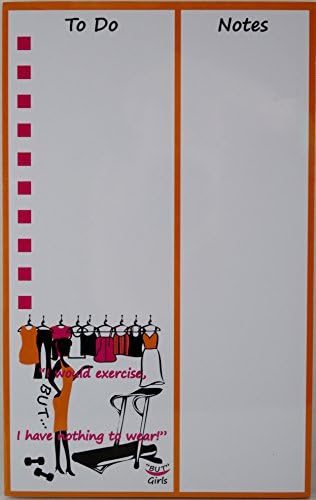 Funny Excuses But Girls To Do List Memo Notepads, 5 x 8 Inches, Pack of 6 (Exercise Girl)