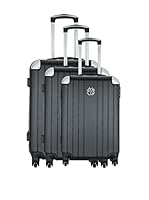 LES PTITES BOMBES Set de 3 trolleys rígidos BD-5937 (Negro)