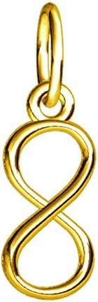 Mini Infinity Symbol Charm,4mm in 14k Yellow Gold