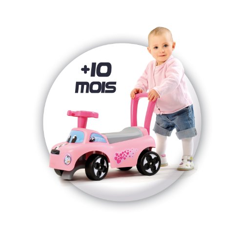 Imagen 3 de Smoby 445001 Voyager - Coche para niños, 55 x 41 x 48 cm, color rosa