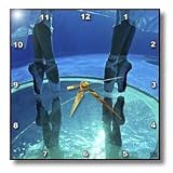 Ballerinas dancing underwater in a swimming pool - 10x10 Wall Clock
