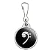 Sheet Music Bass Clef Music Jacket Handbag Purse Luggage Backpack Zipper Pull Charm