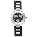 Cartier Women's Must 21 Chronoscaph Stainless Steel and Black Rubber Chronograph Watch #W10198U2