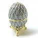 Indigo Blue Faberge style Egg Box & Jewelry Ring Insert Swarovski Crystals 24K Gold Trinket FREE SHIP!
