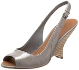Apepazza Women's Portolucas Open-Toe Wedge Slingback,Grey,38.5 EU/8.5 M US