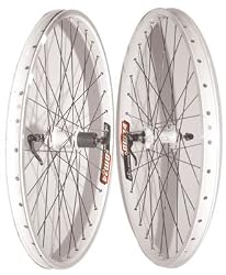 Alex DM24 26" 6 Bolt Disc White Wheelset 26 x 1.75 32H White/White