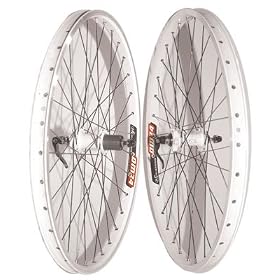 Alex DM24 26" 6 bolt Disc Wheelset 26 x 1.75 32H red/red