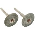 2 Diamond Coated Cutting Wheels Jewelers Lapidary 7/8"