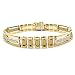 Diamond Rolex Style Mens Bracelet 14K Yellow Gold