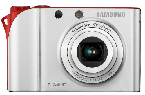 Samsung TL34HD 14.7MP Digital Camera with 3.6x Schneider Optical Image Stabilized Zoom (Red)