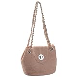 Magid Paper Straw Metallic Mini Shoulder Bag