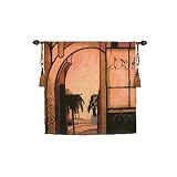 Review ArtExpression  / Exotic Retreat I - Artist: a Santana - Fabric Size: 53.00 by 53.00 inches Wall Tapestry with hanging rods and tassels included