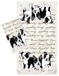 Boston Terrier Puppies Set 2 Dish Kitchen Towels Gift New