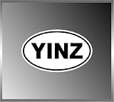 Yinz Pittsburgh Dialect Football Fans Vinyl Euro Decal Bumper Sticker 3" X 5"