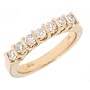 0.64ct 7 Round Diamond Wedding Anniversary Ring in Channel Setting 14K Yellow Gold ( VS Clarity, G Color)