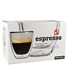 bloomix Thermoglas - 2er Set Espresso-Tassen aus Glas, doppelwandig mit Schwebeeffekt, gew�lbt, 80ml - in Geschenkkarton