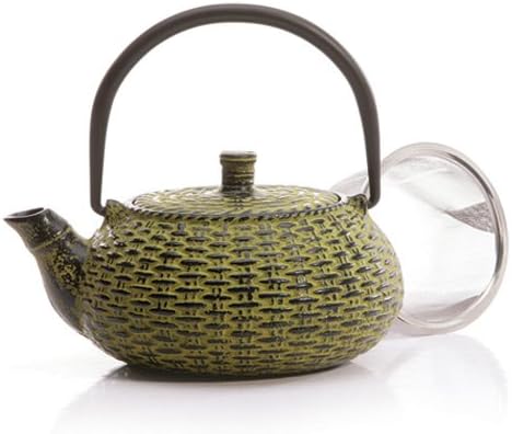 Japanese Tetsubin Green Cast Iron Teapot