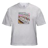 Meanwhile At The Rubber Chicken Factor, Rated PG - Adult Birch-Gray-T-Shirt Medium