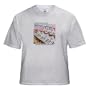 Meanwhile At The Rubber Chicken Factor, Rated PG - Adult Birch-Gray-T-Shirt Medium