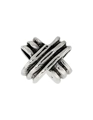 Sterling Silver Hug "X" Bead Charm for most Charm Bracelets