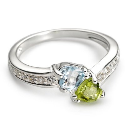 Personalized Sterling Silver Couples Ring Gift