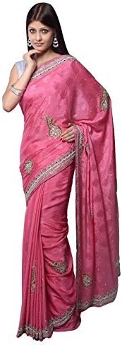 Aarti Saree Women's Hand Embroider Designer Party Wear Lehanga Old Rose Free Size