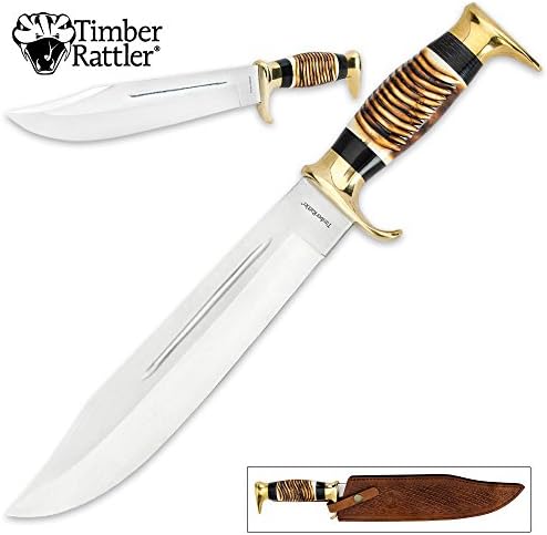 Timber Rattler Traveling Rancher Bowie Knife