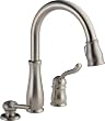 Delta Faucet 978-SSSD-DST Leland Single Handle Pull-Down Kitchen Faucet with Soap Dispenser, Stainless
