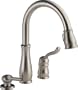 Delta Faucet 978-SSSD-DST Leland Single Handle Pull-Down Kitchen Faucet with Soap Dispenser, Stainless