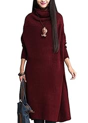 Cotton Sweater Raglan Sleeves Turtleneck  Dress
