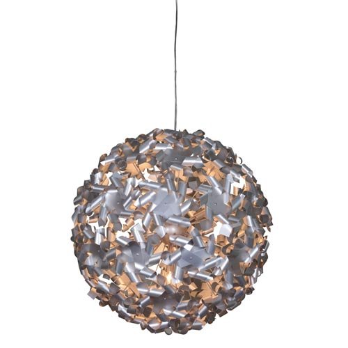 Varaluz 124P09M Pinwheel 9-Light Medium Pendant, Recycled Aluminum Finish, 22-Inch
