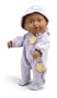 Wild Planet Water Babies 9" African American Newborn Flower Lavender Romper