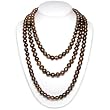 HinsonGayle DIVA Collection 65-Inch Ultra-Luster Chocolate Baroque Cultured Pearl Rope Necklace