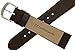 JP Leatherworks Mens Genuine Italian Leather Watchband Brown 20mm Watch Band