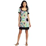 Tiana B Women's Mosaic Short Sleeve Retro Dress